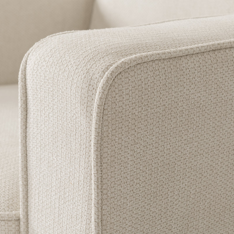 Canapé à accoudoirs carrés 77,5 po, Beige clair