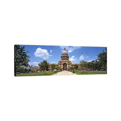 Facade Of A Government Building, Texas State Capitol, Austin, Texas, USA - Wrapped Canvas Panoramic Print