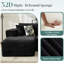 Canapé modulaire à compression en L 108 po pour appartement, tissu modulaire en velours côtelé avec assise profonde et sans assemblage (noir)-565454395-565539993