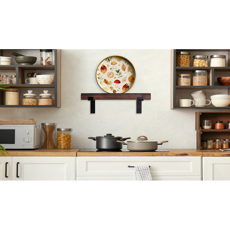 Rayne Plate Display Shelves, 24 x 3 x 2, Black Cherry