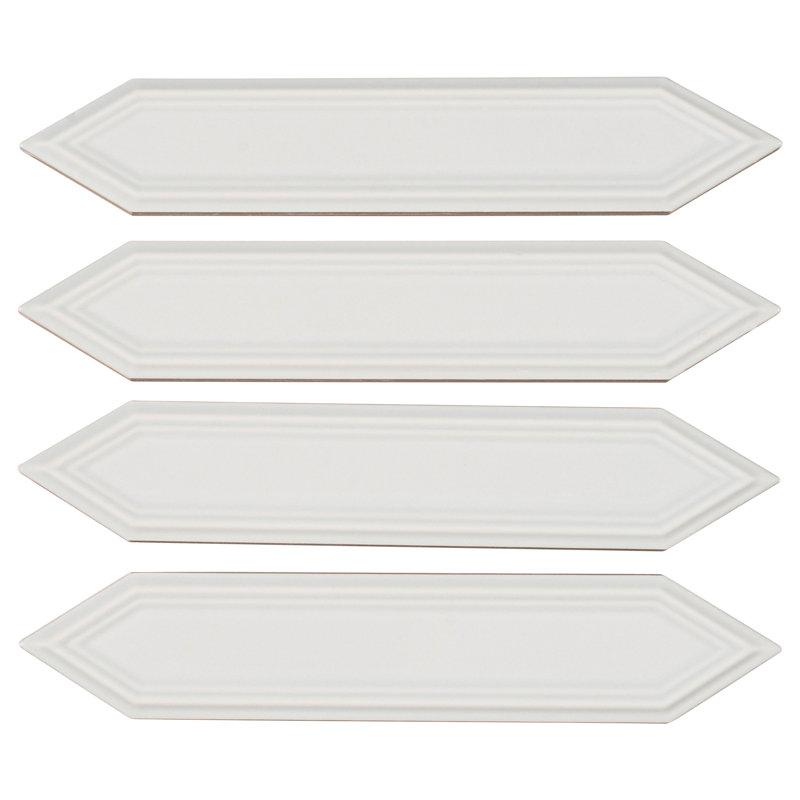 Concerto-Malorum 2-in. x 8-in. Beveled Picket Glossy Ceramic Wall Tile, Truva