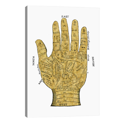 Vintage Palmistry by Oliver Jeffries - Wrapped Canvas Print