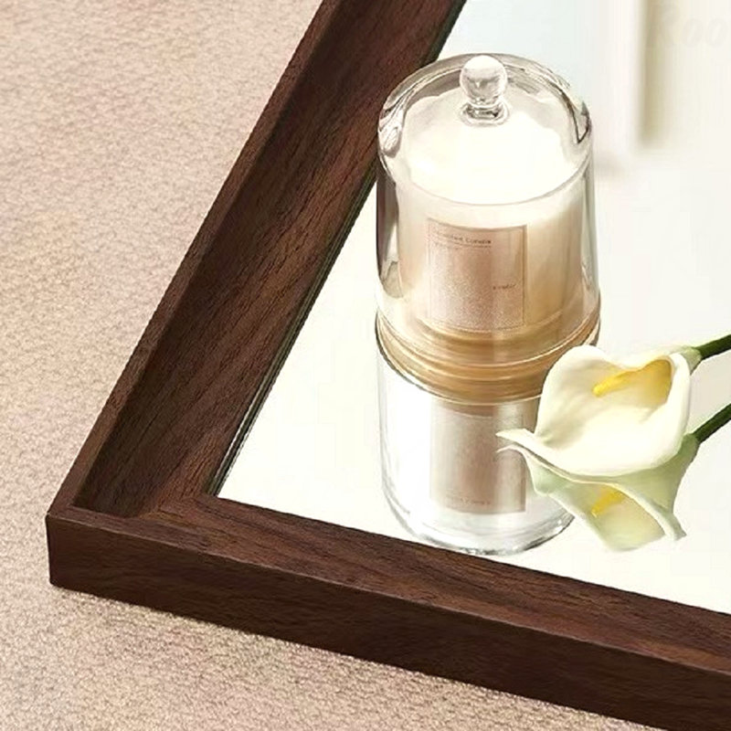 Miroir d'appoint de plancher complet en bois artificiel - élégant et durable, adapté aux chambres / magasins de vêtements / salons