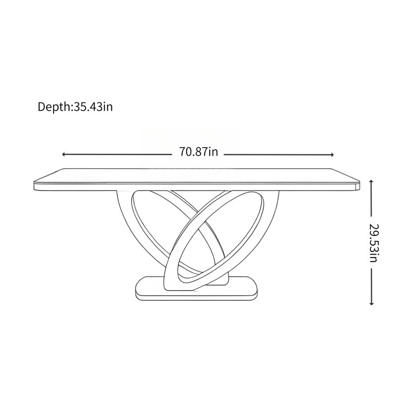 Italian Minimalist Design Dining Table