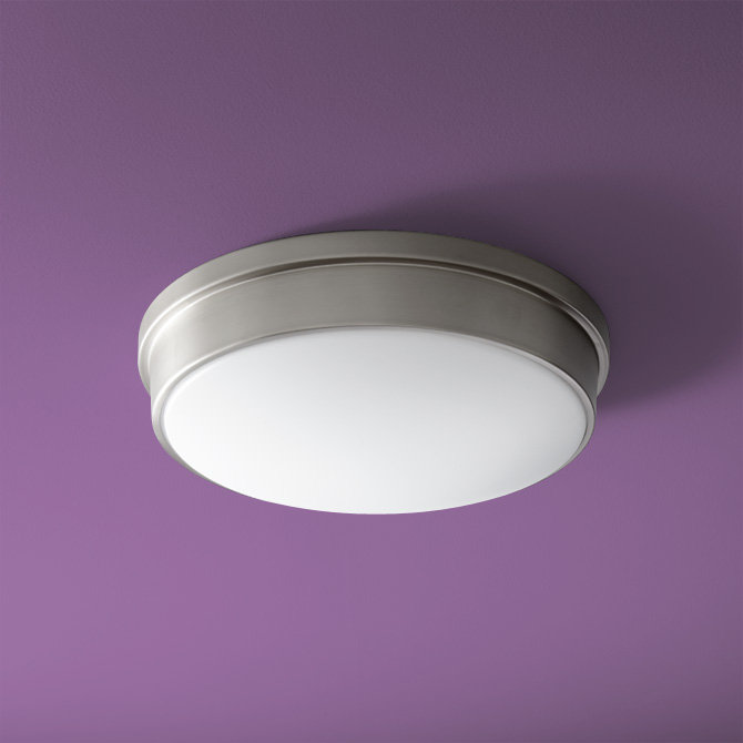 Plafonnier encastré 2 lumières Theory, Nickel satiné