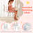 Princess Bunny Makeup Table with Lighted Mirror, Open Shelves and Storage Drawers White-939869842