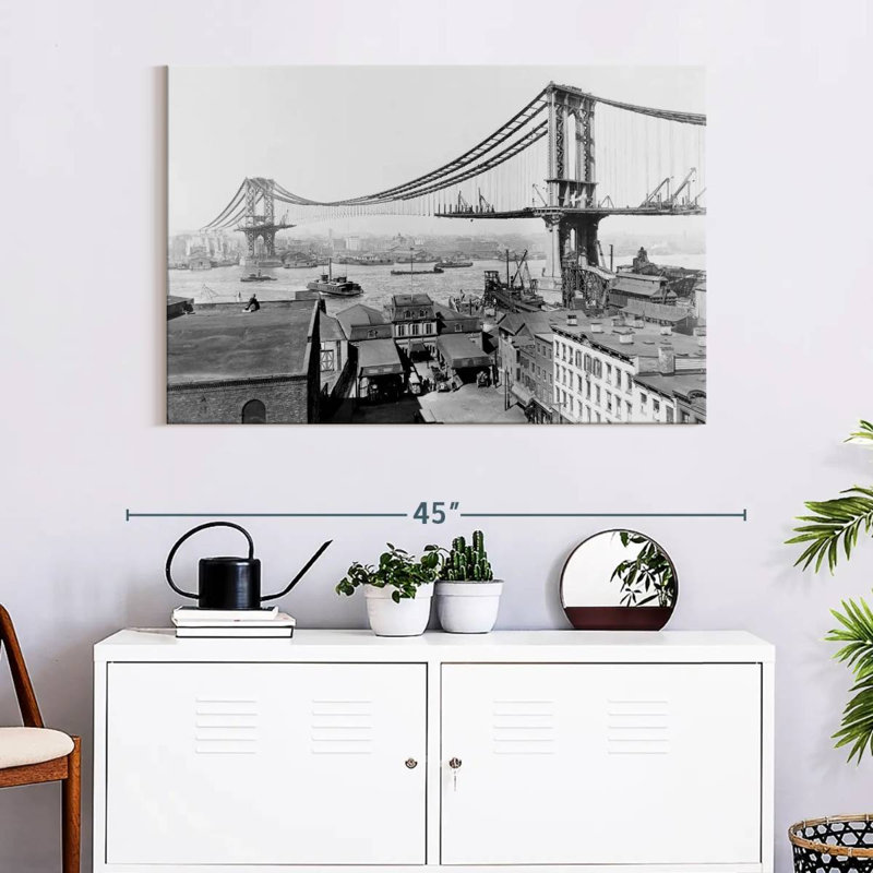 Construction du pont Lilie Manhattan, H 26 po x l 39 po