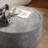 Round Coffee Table with Faux Concrete Finish-2070971418