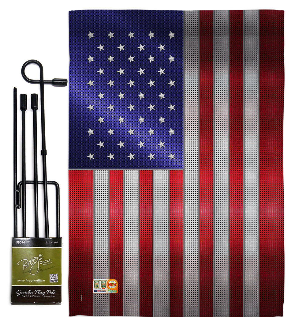 Bangor Double Sided 18.5'' H x 13'' W Polyester Flag Set The Holiday Aisle®