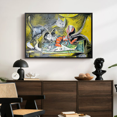 Still Life with Cat and Lobster, 1962-Pablo Picasso-Framed Gallery Wrapped Canvas