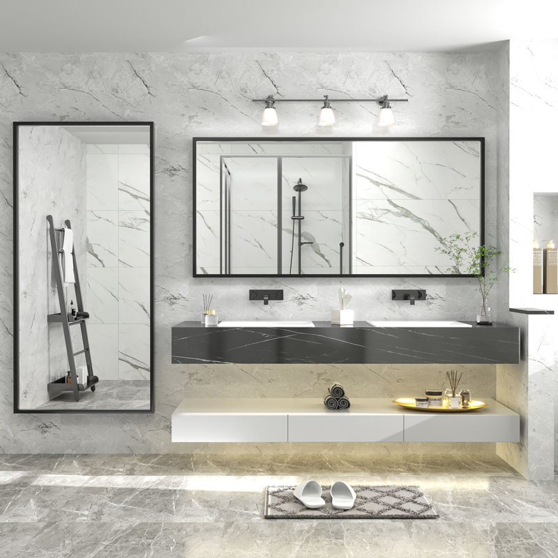 Miroir mural Amara, 60 po x 28 po, Brushed Gold
