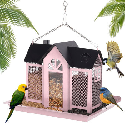1pcs Outdoor Indoor Hanging Metal Mesh Bird Feeder
