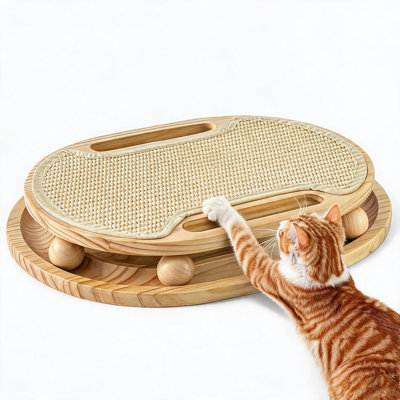 Orthopedic Designer Hooded Cat Mat Nest Bolster Pet Bed