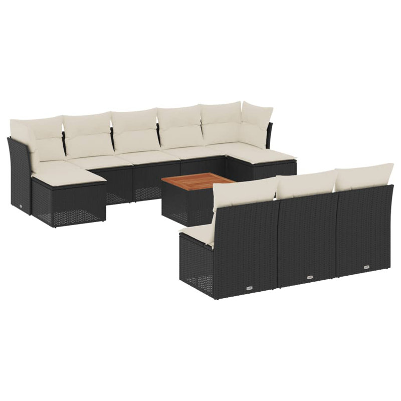 Ensemble de canapé modulaire en rotin PE 11 pièces Vidaxl