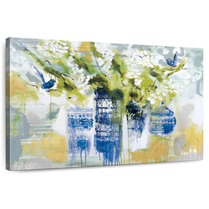 Avery Blue Wrens, 16" H x 24" W