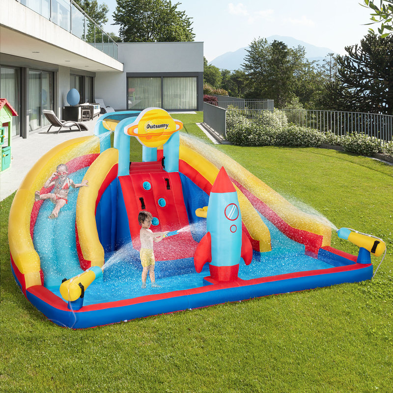 Jeu gonflable 13 'x 12' avec glissade d'eau