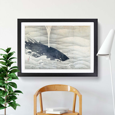 Whale Screen by Ito Jakuchu - Framed Print
