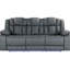 3, inclinable, gris, tissu, style contemporain, table rabattable, ports intégrés Power Hub, station de charge sans fil, table