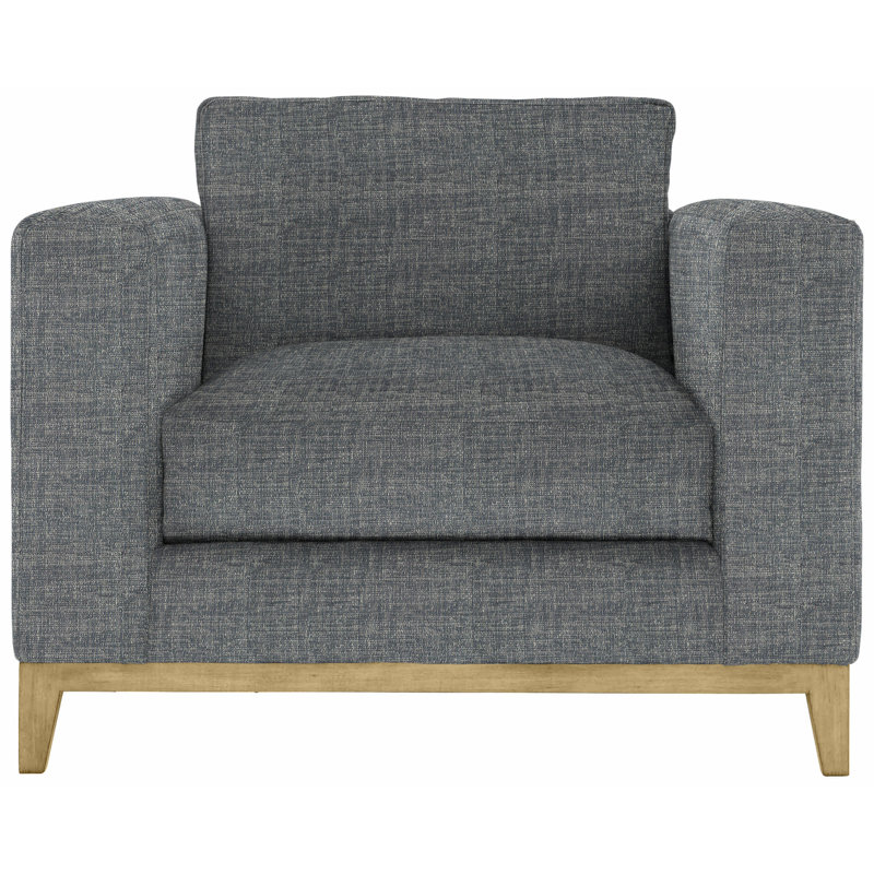 Noel 40" Wide Armchair, Dark Gray Chenille 5533-011, Antique Gold