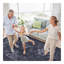 Tapis de couloir 2 pi 6 po x 10 pi lavable, à poils courts, antidérapant, antidérapant, pliable, adapté aux enfants et aux animaux de compagnie - Tapis pour salon, chambre à coucher, cuisine, salle à manger (noir / gris, 2 "6" x 10 ")