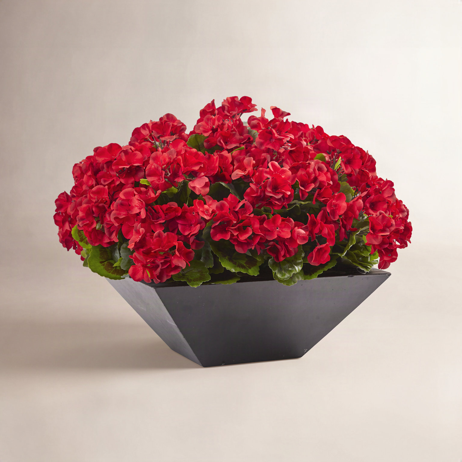 UV Resistant Geranium Floral Arrangement, Red
