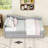 Twin Daybed with L-Shaped Backrest and Twin Trundle-1758909675