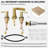 Widespread 2-handle Waterfall Bathroom Faucet with Drain Assembly-101292613