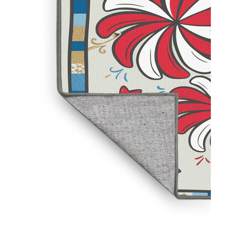 Tapis de fête d'été The Holiday Aisle®, Rectangle 6 pi x 9 pi