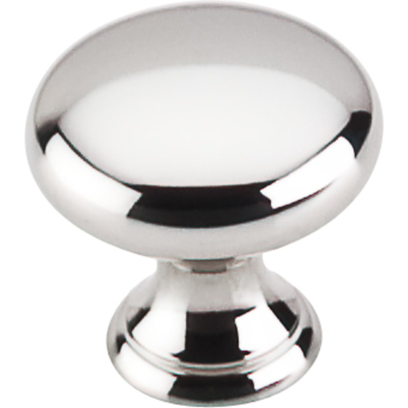 Asbury Mushroom Knob, Polished Nickel, 0.9375" Diameter