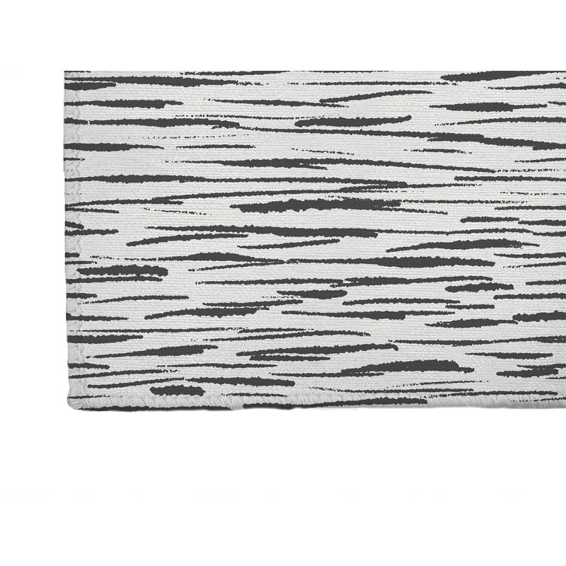 Spectrum Strands Kids Play Mat, Ivory/Charcoal, Rectangle 5' x 7'