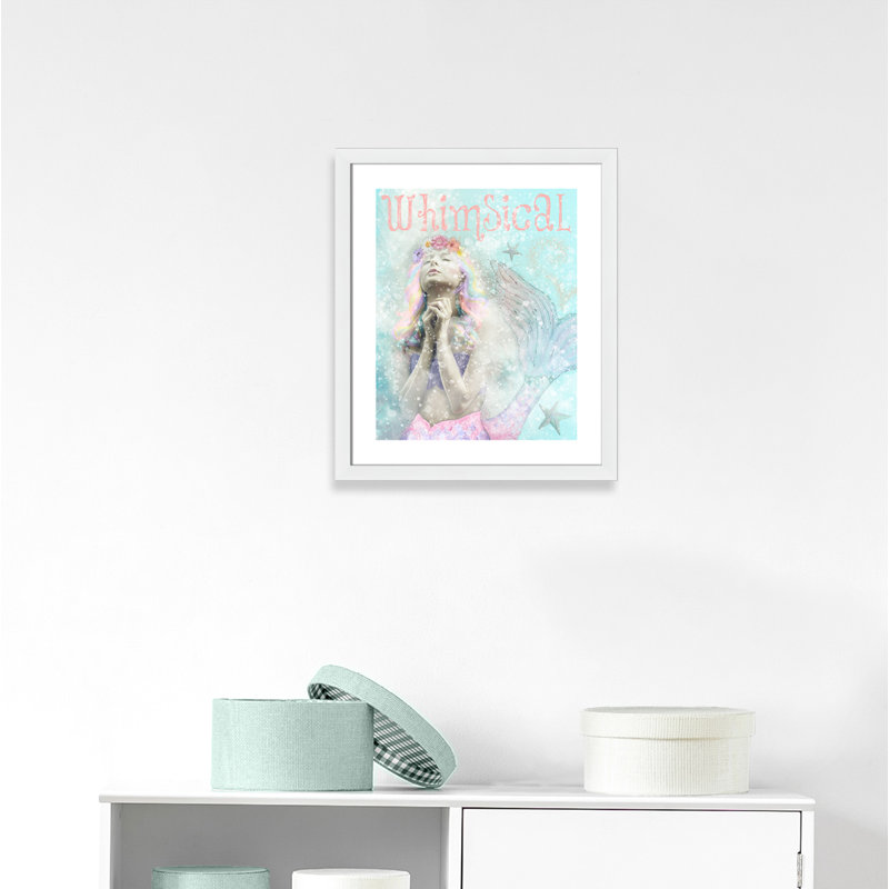 Impression sur papier sirène, H 26,5 po x l 22,5 po x P 0,625 po, Encadré plat blanc