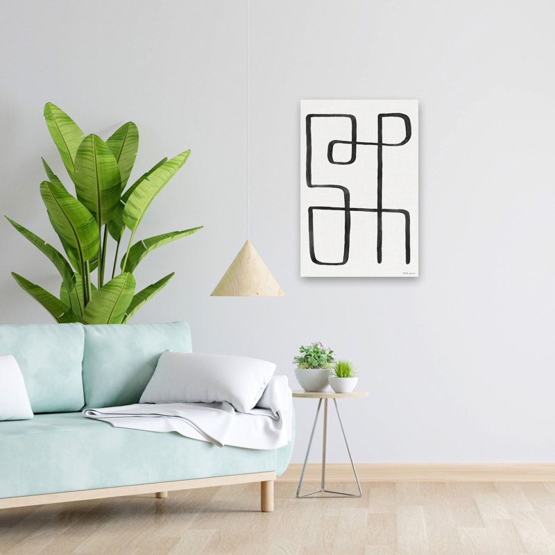 Moderne et minimaliste abstrait Squiggle II, H 24 po x l 16 po