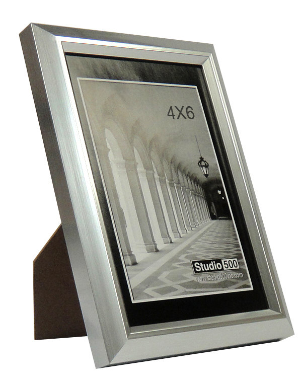 Beveled Picture Frame, Silver, 8" x 10"