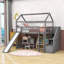 Lit mezzanine simple avec glissade et escalier de rangement Phillippi Kids-1470298569