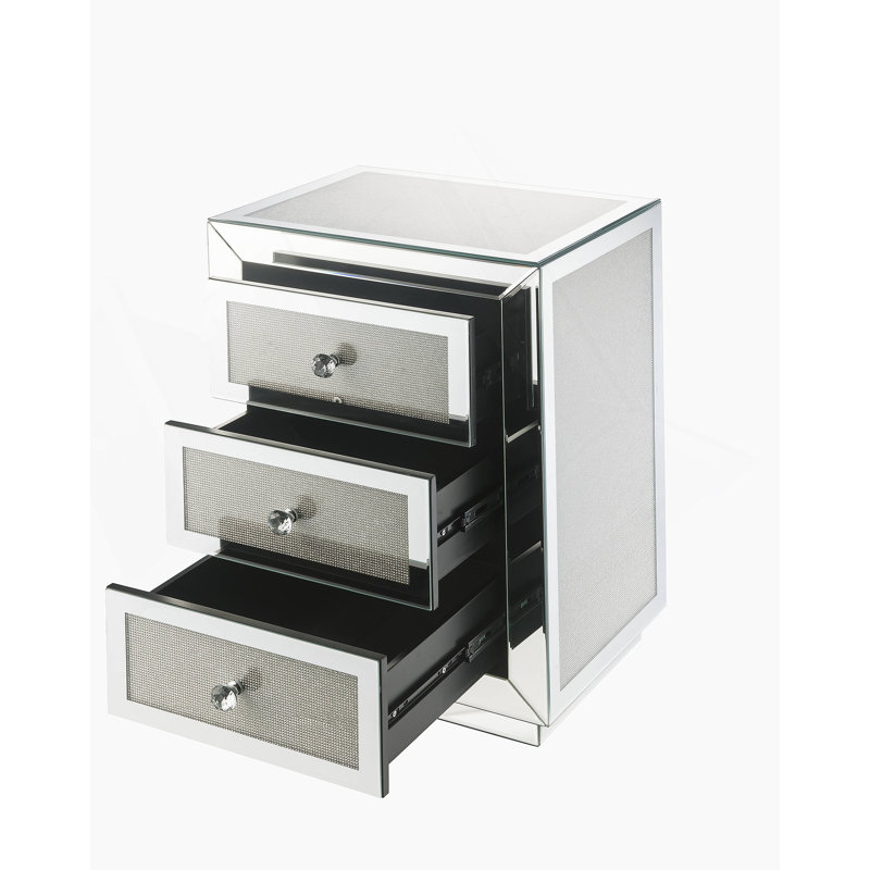Table de chevet 3 tiroirs Andrue