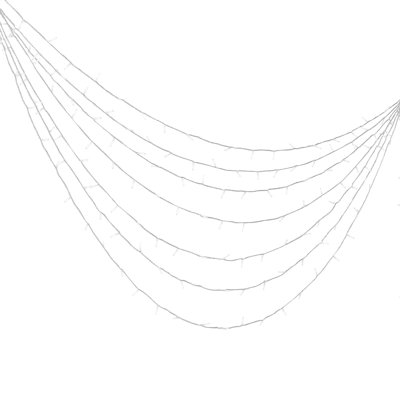 200-LED 76-Foot Connectable Warm White Christmas String Lights, Plastic, 1 Piece, Christmas String Lights, Clear, 200 warm white LEDs cast a cozy 2800K glow