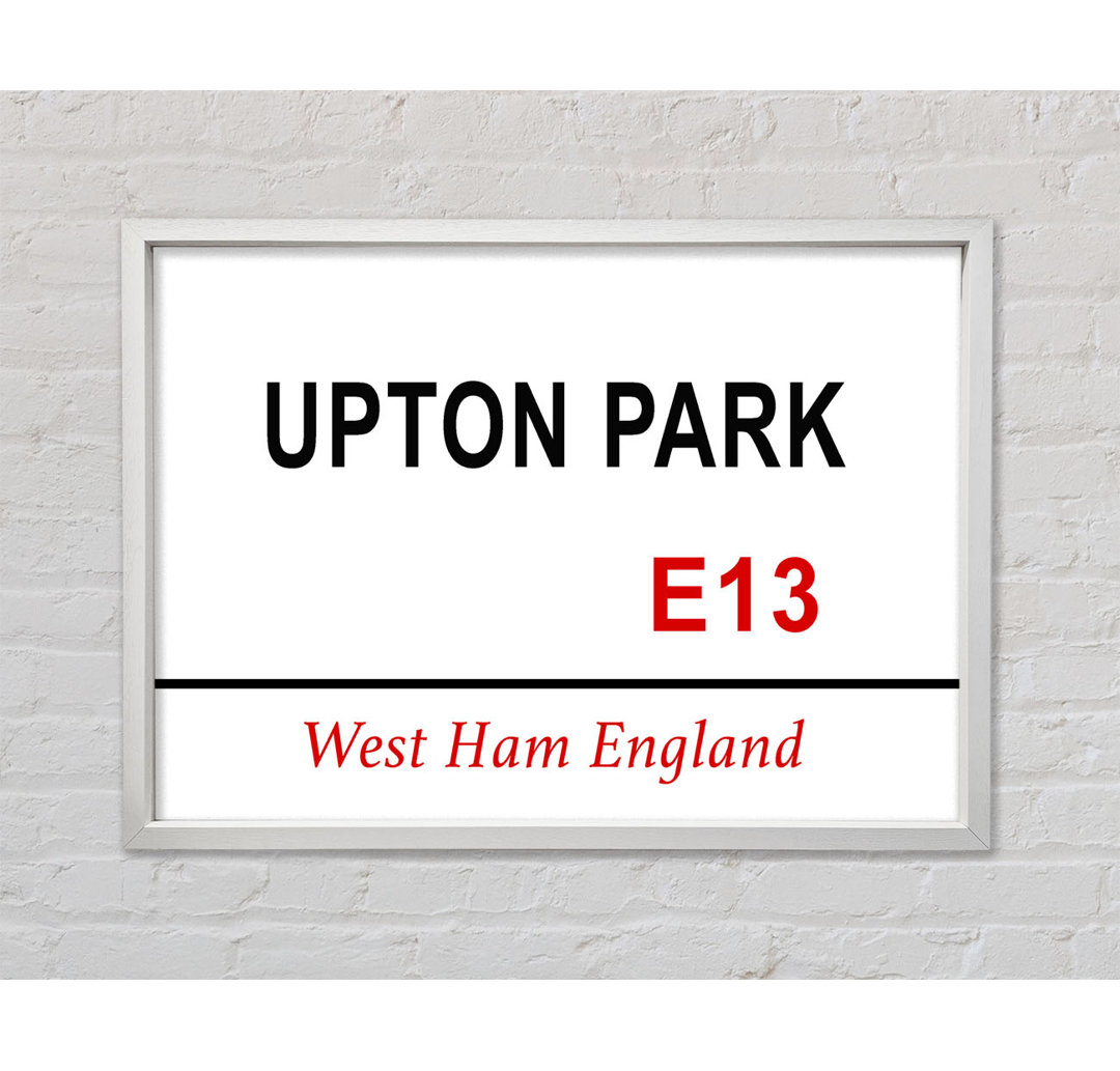 Upton Park Schilder - Drucken