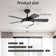 Damecia 42'' 5 Blade Modern Ceiling Fan With Light and Remote Control