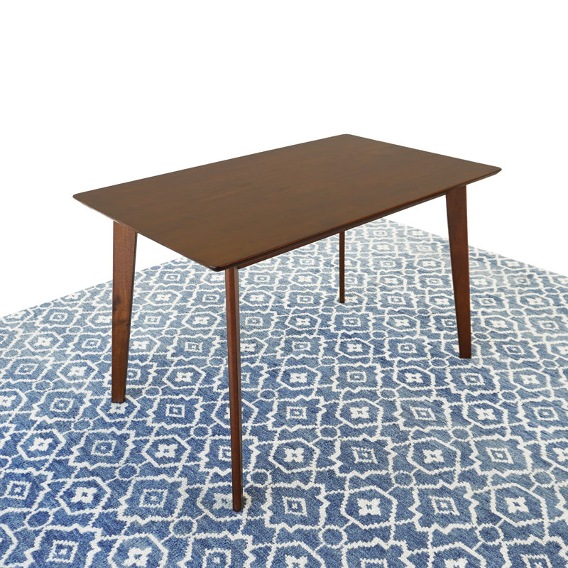 Table de salle à manger rectangulaire en bois massif Casswell, H 29,5 po x L 47 po x l 29,5 po