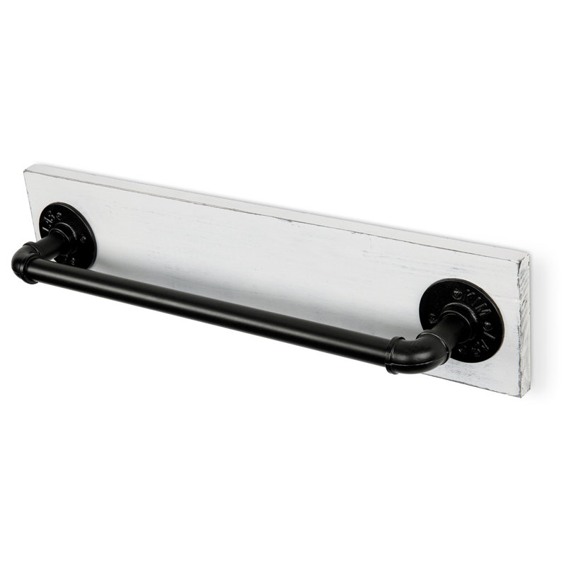 70cm Wall Mounted Towel Bar, White