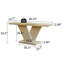 Console moderne à 66 pieds en X, placage de bois de chêne délavé, canapé de couloir d'entrée étroit, conception géométrique de style Mid-Century | Idée cadeau-1581087426