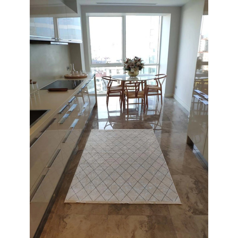 Tapis mathaï avec envers antidérapant, Tapis de couloir 2 pi 7 po x 16 pi 5 po