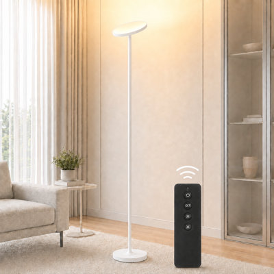 70.16" Torchiere Floor Lamp with Remote Control