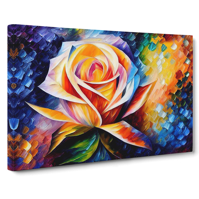 Rose Flower Painting Vol.1 - Wrapped Canvas, 50cm H x 76cm W x 3cm D