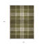 Tapis intérieur lavable 10 pi x 14 pi vert olive doré et brun