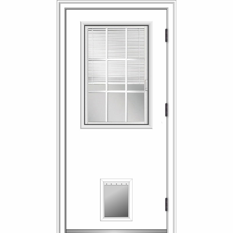 Portes d'entrée avant pré-montées en demi-Lite, S'ouvre à gauche vers l'extérieur, H 80 po x l 30 po x P 1,75 po, 6,56 po