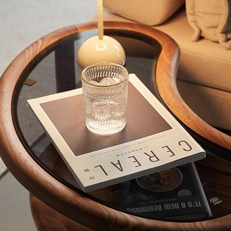 Retro irregular-shaped design coffee table