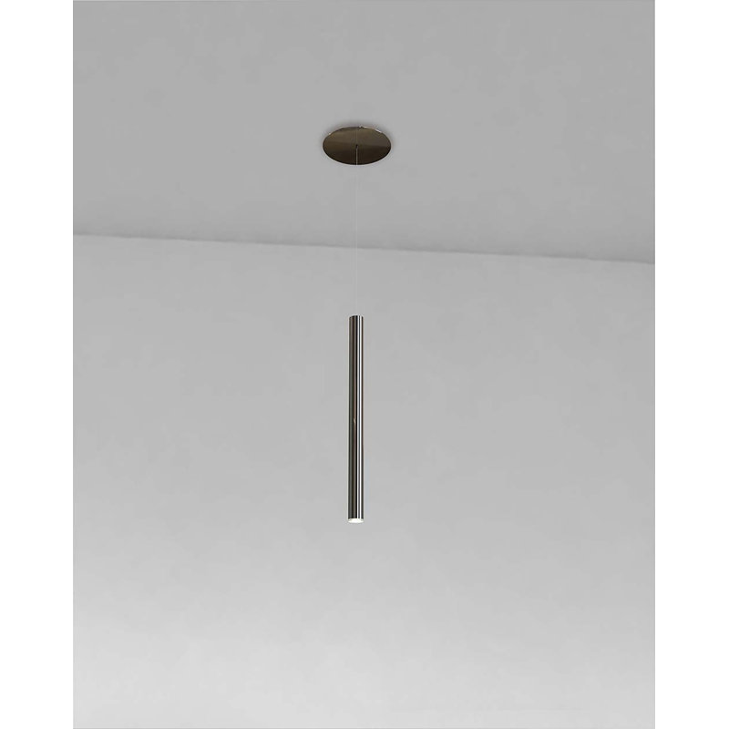 Lungo - Pendant - 1.6"W x 23.6"H - Dark Reflex, 1.6"W x 23.6"H, Dark Reflex
