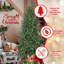 Arbre de Noël artificiel, pin à charnière luxuriant avec aiguilles mixtes, arbre de Noël facile à assembler avec support robuste pour la décoration de Noël intérieure