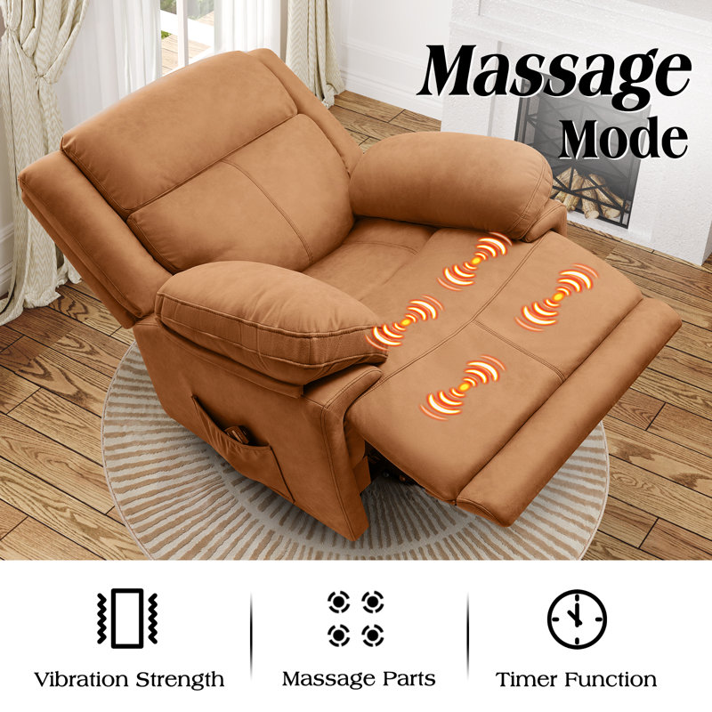 Fauteuil de massage inclinable électrique, Brown